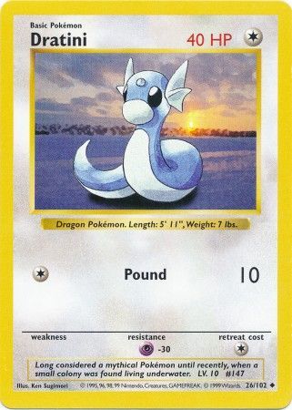 Dratini (26/102) [Base Set Shadowless Unlimited] | Deep Dive Games St. Marys