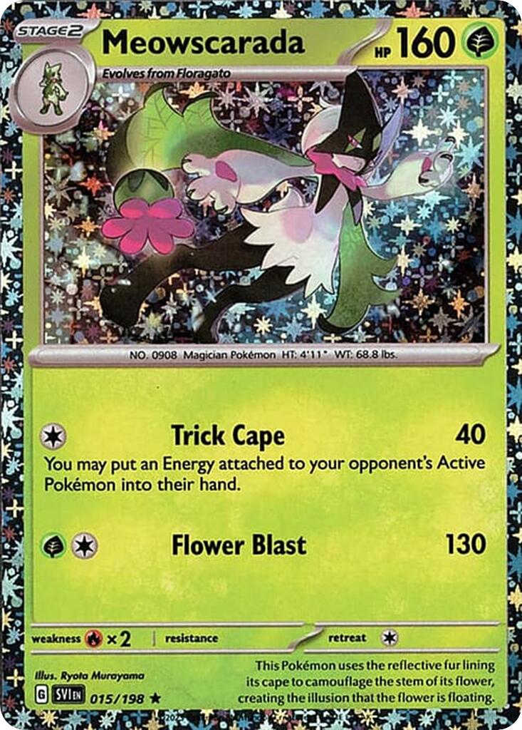 Meowscarada (015/198) (Sparkle Holo) [Miscellaneous Cards] | Deep Dive Games St. Marys
