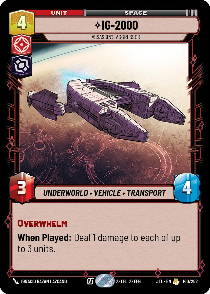 IG-2000 - Assassin's Aggressor (140/262) (140/262) [Jump to Lightspeed] | Deep Dive Games St. Marys