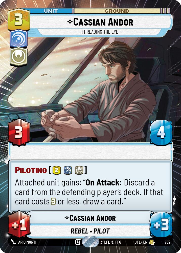 Cassian Andor - Threading the Eye (782) (Hyperspace Foil) (782) [Jump to Lightspeed] | Deep Dive Games St. Marys