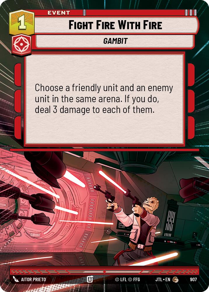 Fight Fire With Fire (907) (Hyperspace Foil) (907) [Jump to Lightspeed] | Deep Dive Games St. Marys
