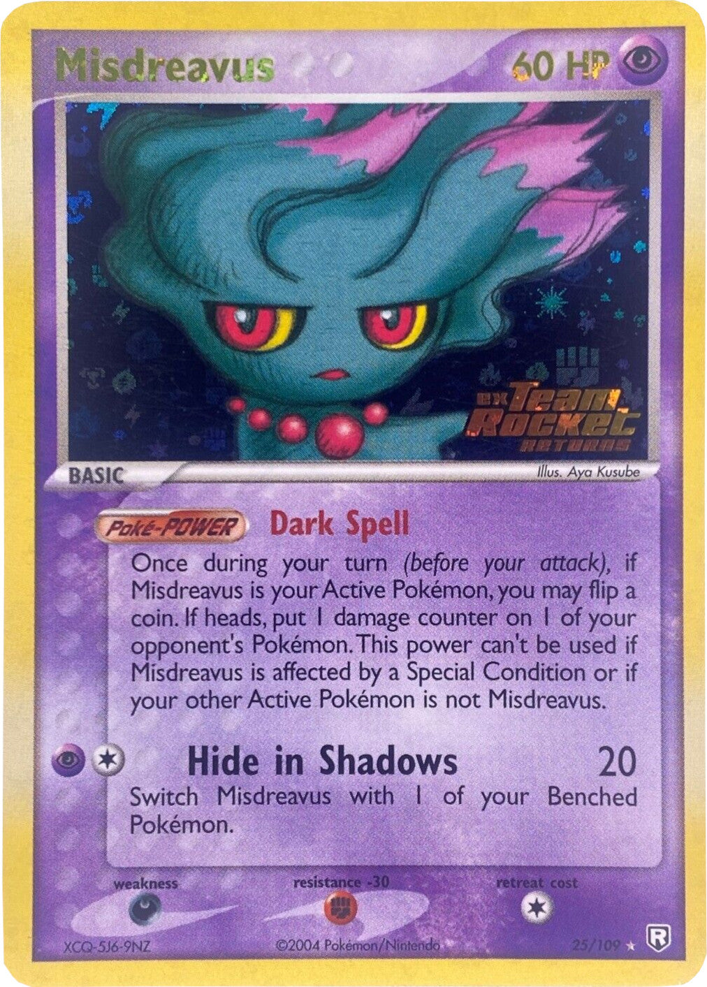 Misdreavus (25/109) (Stamped) [EX: Team Rocket Returns] | Deep Dive Games St. Marys