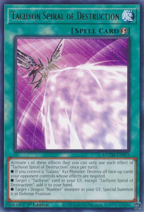 Tachyon Spiral of Destruction [MZTM-EN015] Rare | Deep Dive Games St. Marys