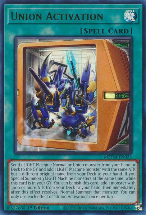 Union Activation [MZTM-EN023] Ultra Rare | Deep Dive Games St. Marys