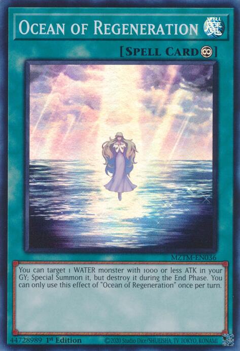Ocean of Regeneration [MZTM-EN036] Super Rare | Deep Dive Games St. Marys