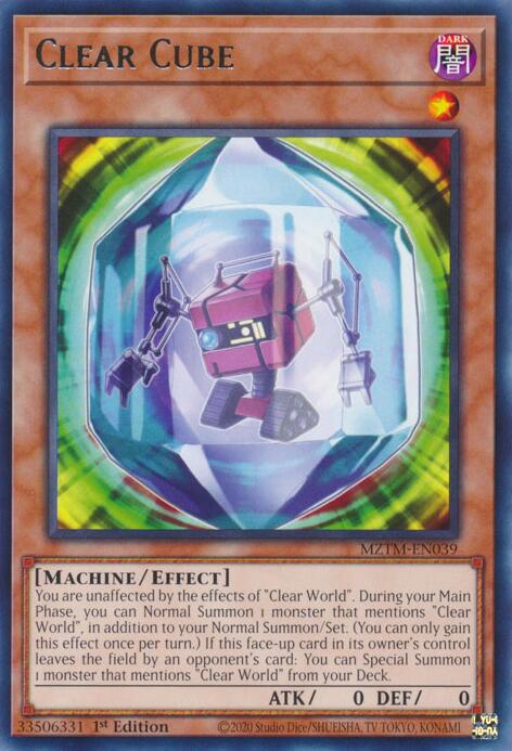 Clear Cube [MZTM-EN039] Rare | Deep Dive Games St. Marys