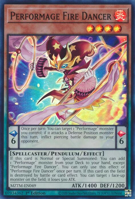 Performage Fire Dancer [MZTM-EN049] Super Rare | Deep Dive Games St. Marys