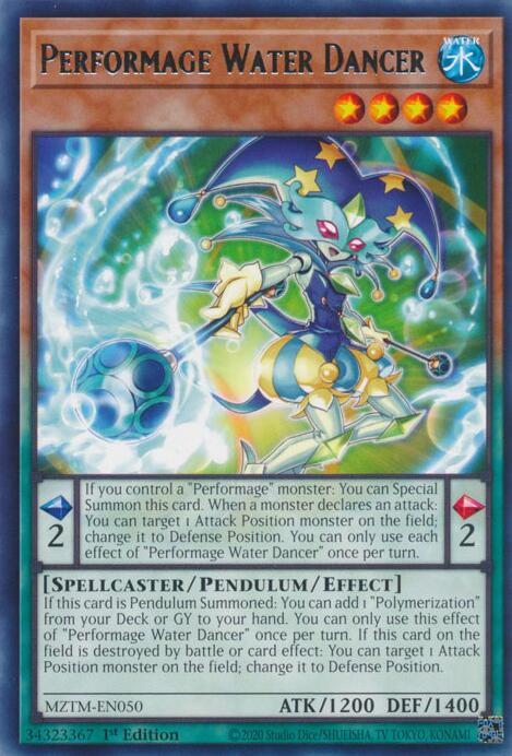 Performage Water Dancer [MZTM-EN050] Rare | Deep Dive Games St. Marys
