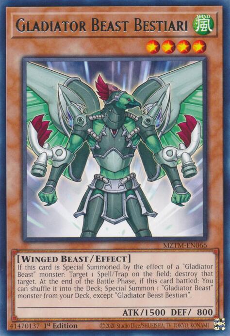 Gladiator Beast Bestiari [MZTM-EN066] Rare | Deep Dive Games St. Marys