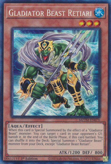 Gladiator Beast Retiari (Collector's Rare) [MZTM-EN070] Collector's Rare | Deep Dive Games St. Marys