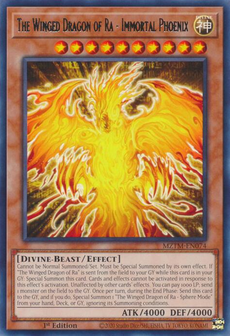 The Winged Dragon of Ra - Immortal Phoenix [MZTM-EN074] Rare | Deep Dive Games St. Marys
