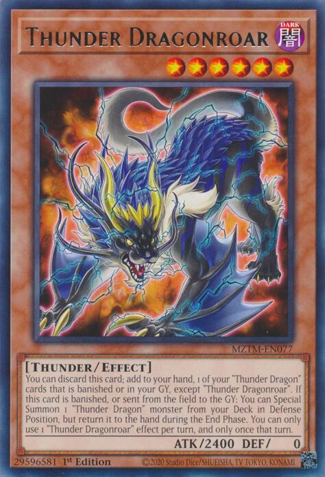 Thunder Dragonroar [MZTM-EN077] Rare | Deep Dive Games St. Marys