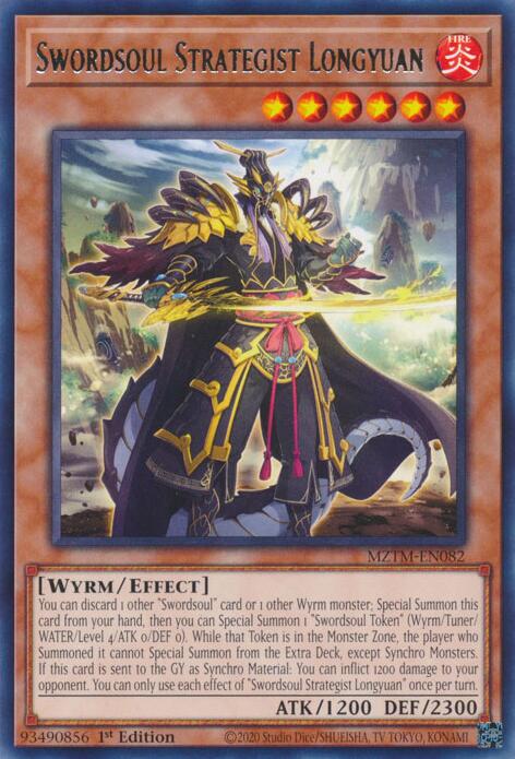 Swordsoul Strategist Longyuan [MZTM-EN082] Rare | Deep Dive Games St. Marys