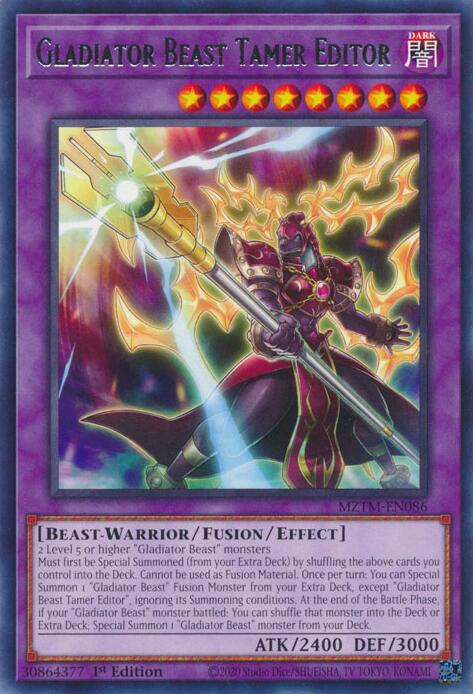 Gladiator Beast Tamer Editor [MZTM-EN086] Rare | Deep Dive Games St. Marys