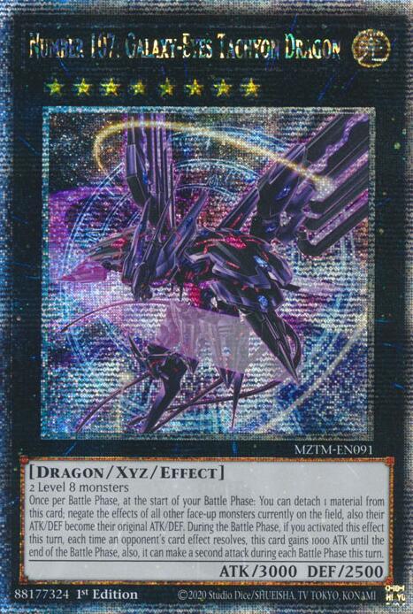 Number 107: Galaxy-Eyes Tachyon Dragon (Quarter Century Secret Rare) [MZTM-EN091] Quarter Century Secret Rare | Deep Dive Games St. Marys