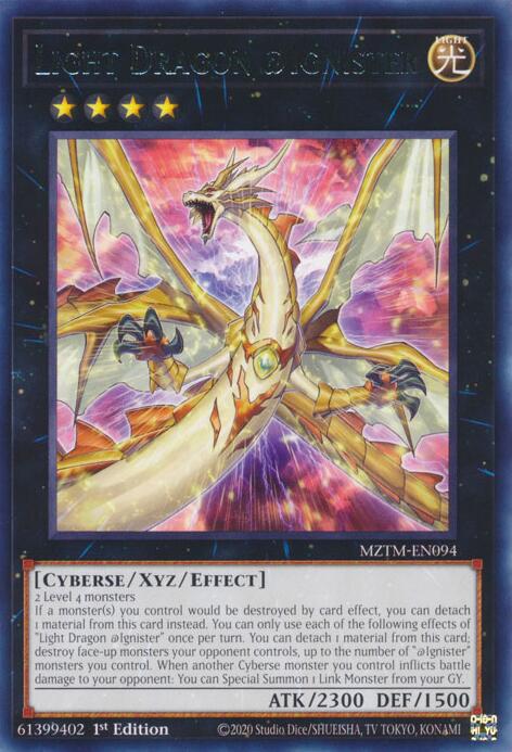 Light Dragon @Ignister [MZTM-EN094] Rare | Deep Dive Games St. Marys