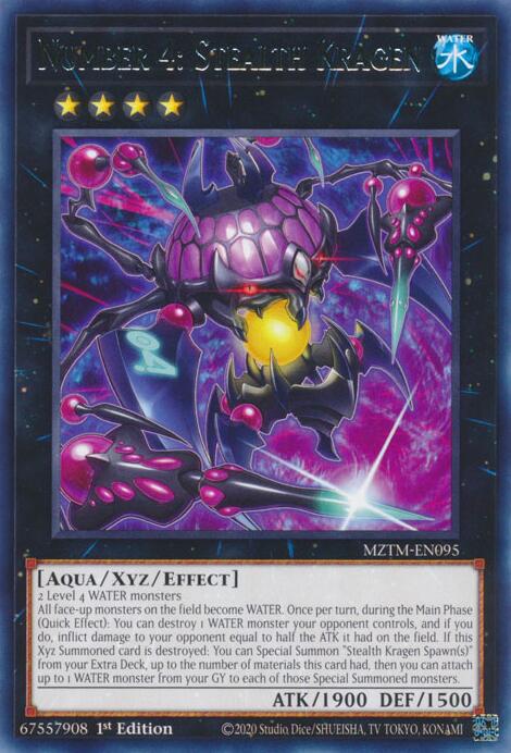 Number 4: Stealth Kragen [MZTM-EN095] Rare | Deep Dive Games St. Marys