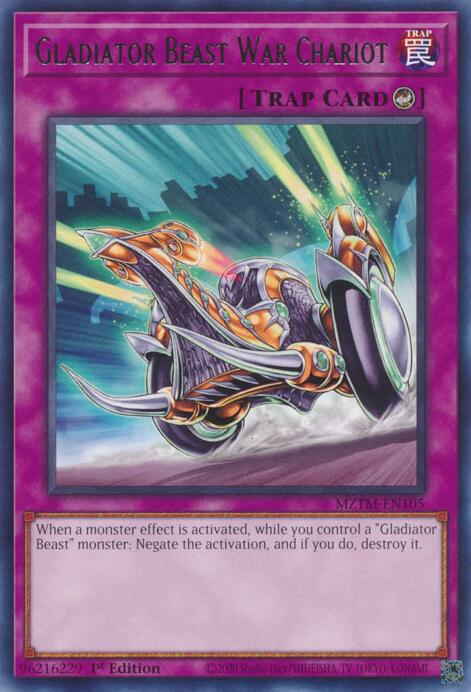 Gladiator Beast War Chariot [MZTM-EN105] Rare | Deep Dive Games St. Marys