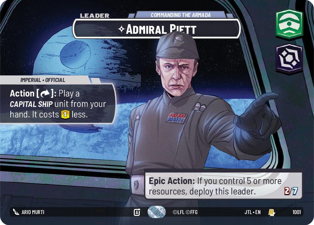 Admiral Piett - Commanding the Armada (1001) (Showcase) (1001) [Jump to Lightspeed] | Deep Dive Games St. Marys