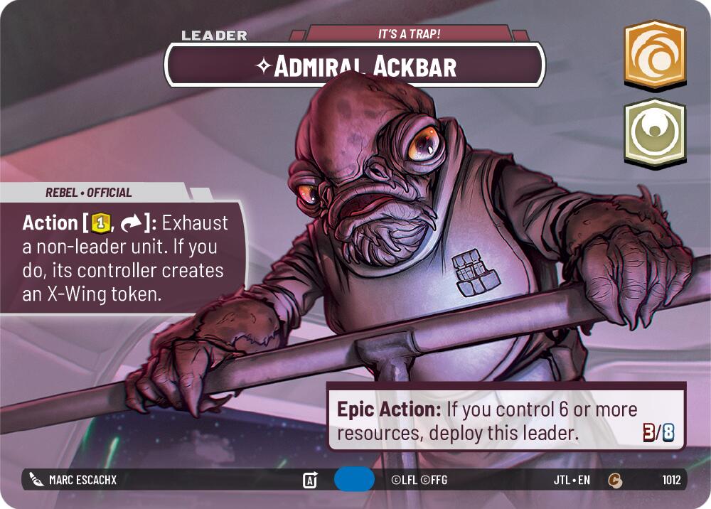 Admiral Ackbar - It's A Trap! (1012) (Showcase) (1012) [Jump to Lightspeed] | Deep Dive Games St. Marys