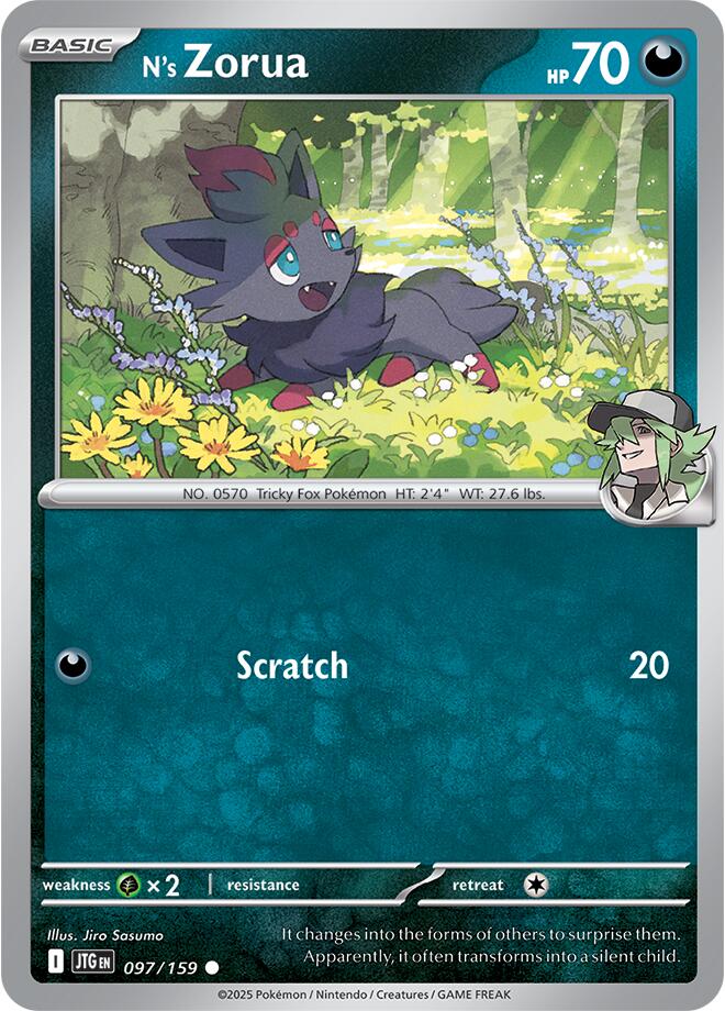 N's Zorua (097/159) [Scarlet & Violet: Journey Together] | Deep Dive Games St. Marys