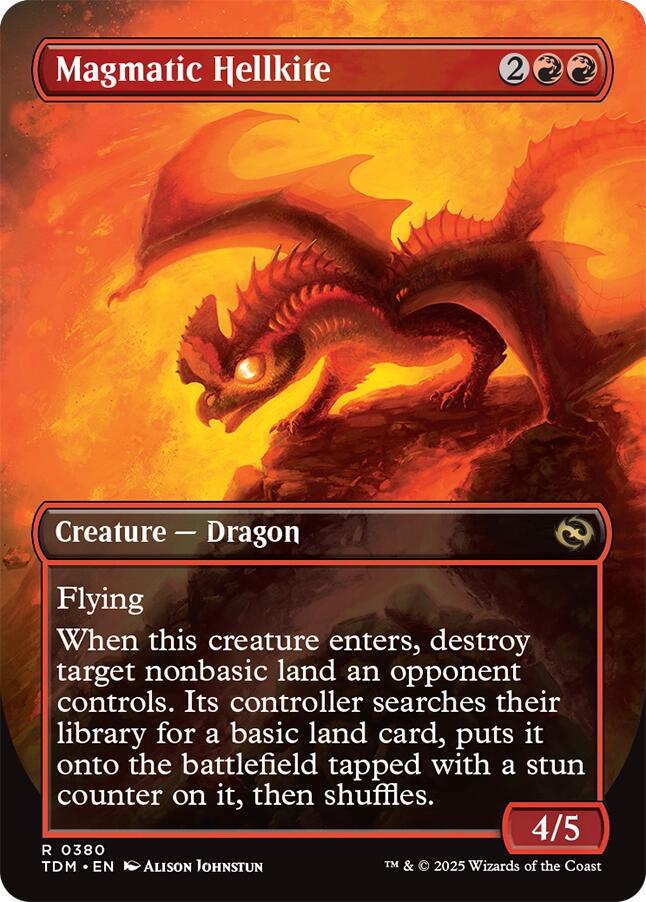 Magmatic Hellkite (Borderless) [Tarkir: Dragonstorm] | Deep Dive Games St. Marys