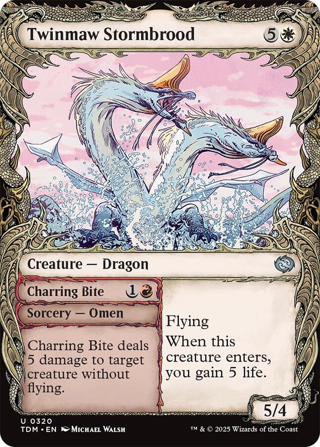 Twinmaw Stormbrood (Showcase) [Tarkir: Dragonstorm] | Deep Dive Games St. Marys