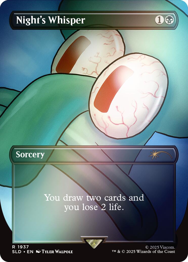 Night's Whisper (Rainbow Foil) [Secret Lair Drop Series] | Deep Dive Games St. Marys