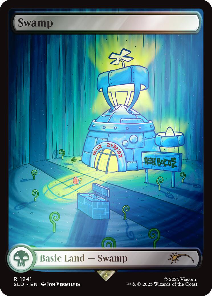 Swamp (1941) (Rainbow Foil) [Secret Lair Drop Series] | Deep Dive Games St. Marys