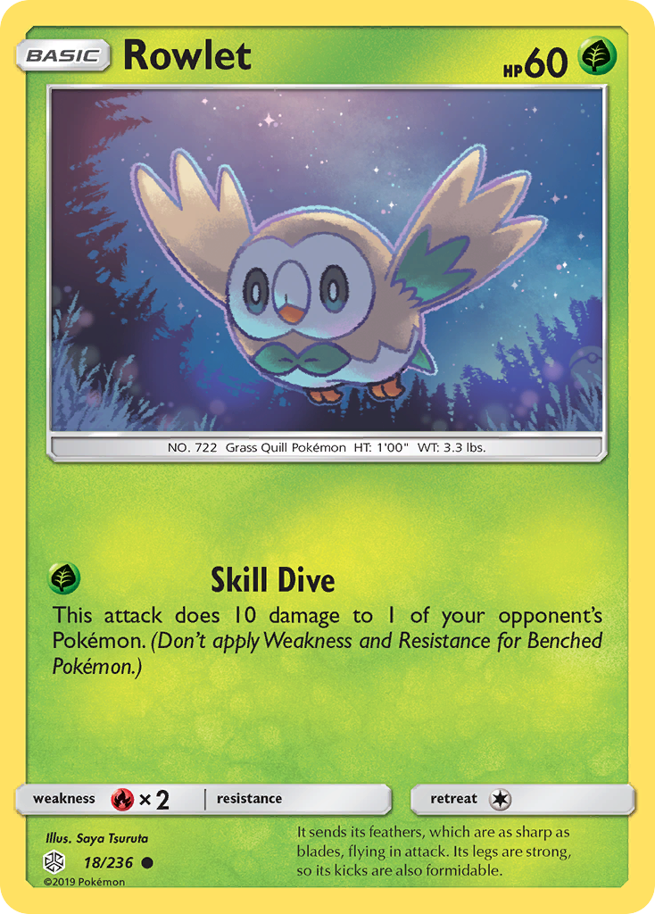 Rowlet (18/236) [Sun & Moon: Cosmic Eclipse] | Deep Dive Games St. Marys