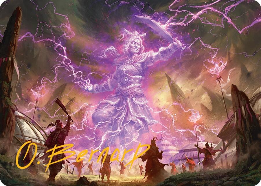 Smile at Death Art Card (4/54) (Gold-Stamped Signature) [Tarkir: Dragonstorm Art Series] | Deep Dive Games St. Marys