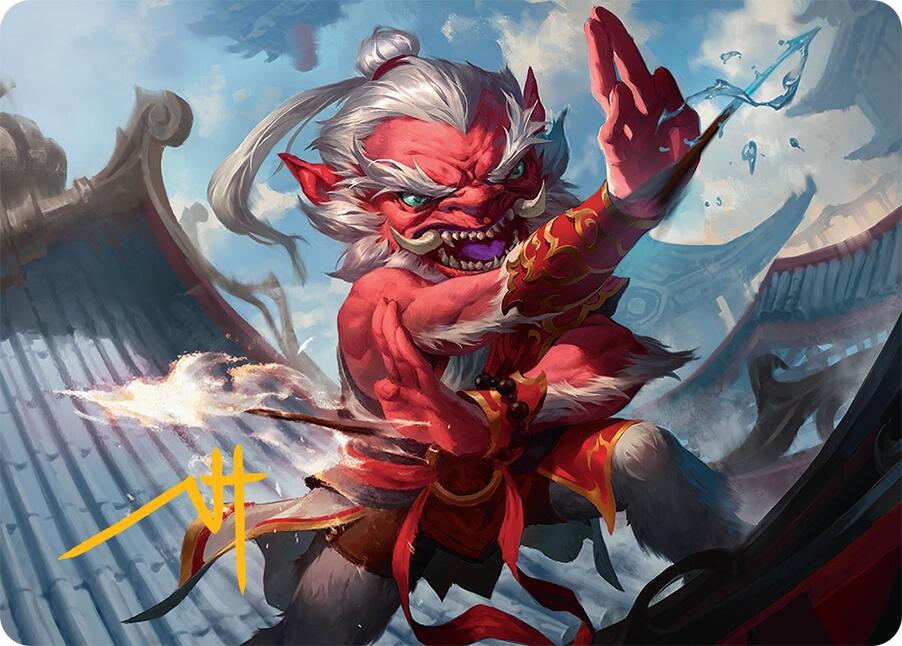 Devoted Duelist Art Card (15/54) (Gold-Stamped Signature) [Tarkir: Dragonstorm Art Series] | Deep Dive Games St. Marys