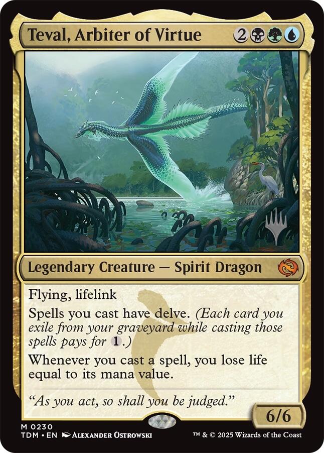 Teval, Arbiter of Virtue [Tarkir: Dragonstorm Promos] | Deep Dive Games St. Marys