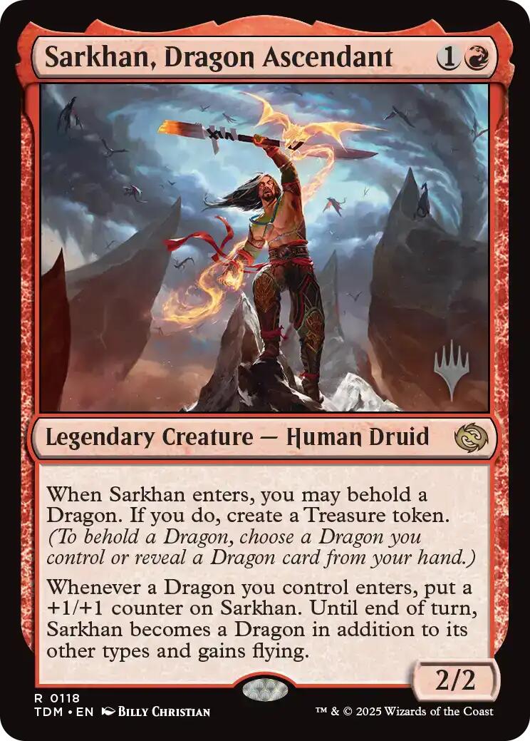 Sarkhan, Dragon Ascendant [Tarkir: Dragonstorm Promos] | Deep Dive Games St. Marys