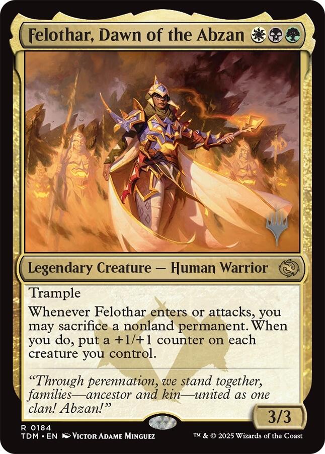 Felothar, Dawn of the Abzan [Tarkir: Dragonstorm Promos] | Deep Dive Games St. Marys