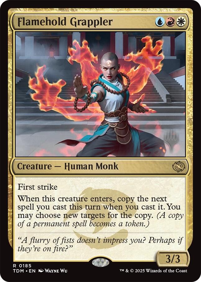 Flamehold Grappler [Tarkir: Dragonstorm Promos] | Deep Dive Games St. Marys