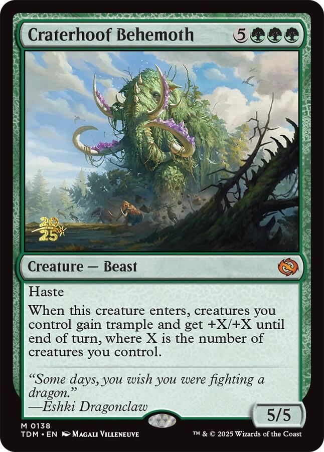 Craterhoof Behemoth [Tarkir: Dragonstorm Prerelease Promos] | Deep Dive Games St. Marys