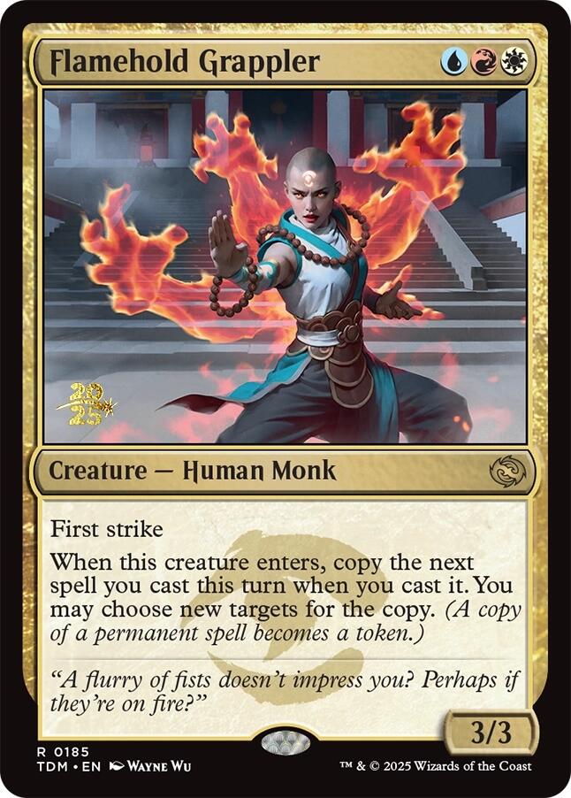 Flamehold Grappler [Tarkir: Dragonstorm Prerelease Promos] | Deep Dive Games St. Marys