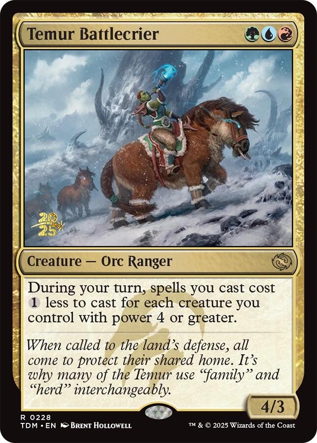 Temur Battlecrier [Tarkir: Dragonstorm Prerelease Promos] | Deep Dive Games St. Marys