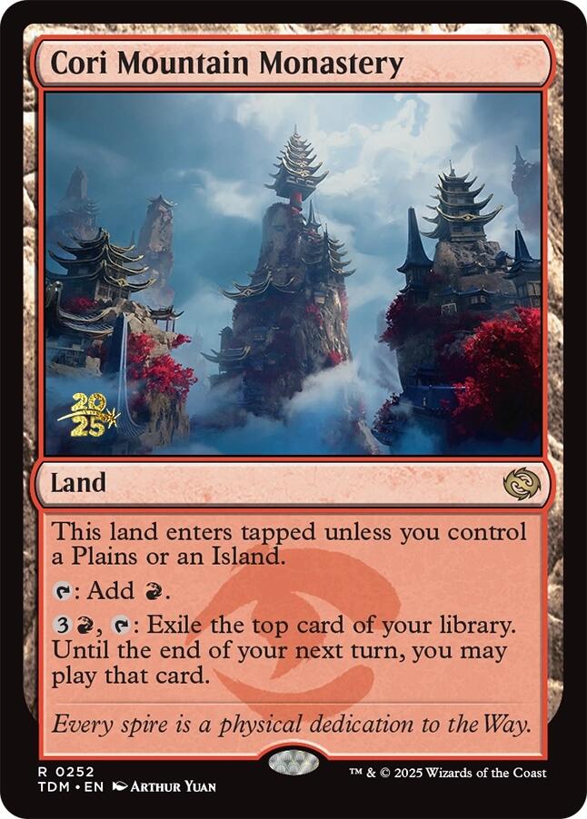 Cori Mountain Monastery [Tarkir: Dragonstorm Prerelease Promos] | Deep Dive Games St. Marys