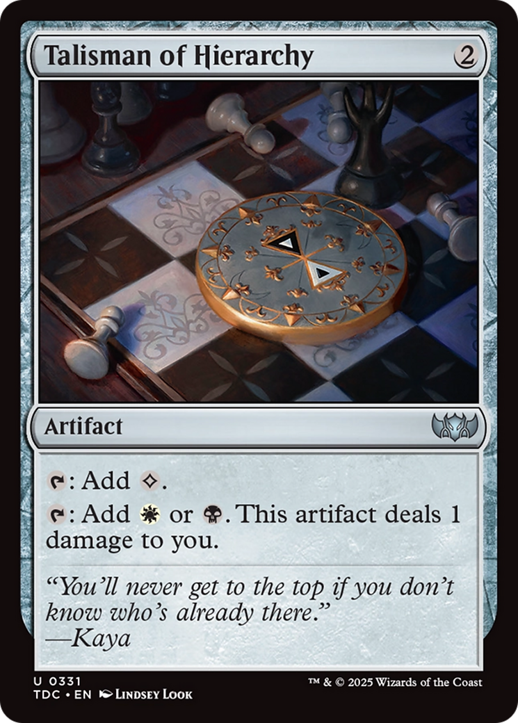 Talisman of Hierarchy [Tarkir: Dragonstorm Commander] | Deep Dive Games St. Marys