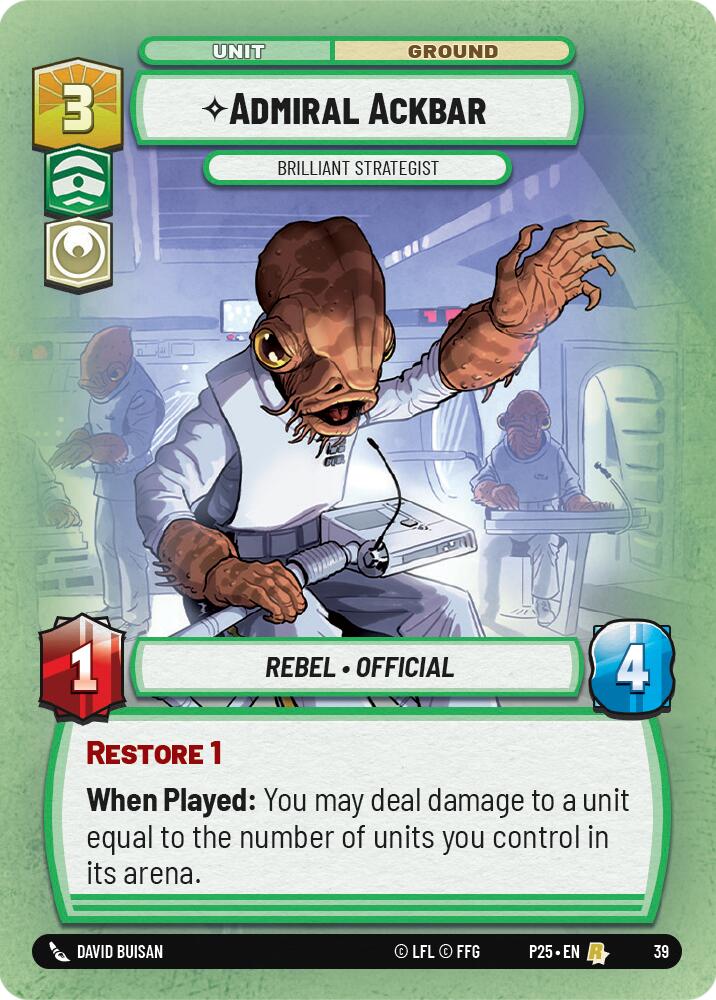 Admiral Ackbar - Brilliant Strategist (39) (39) [Store Showdown Promos] | Deep Dive Games St. Marys