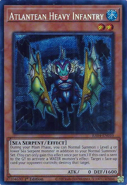 Atlantean Heavy Infantry [RA04-EN010] Secret Rare | Deep Dive Games St. Marys