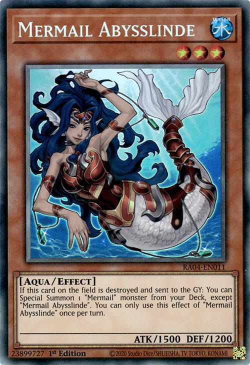 Mermail Abysslinde [RA04-EN011] Prismatic Collector's Rare | Deep Dive Games St. Marys