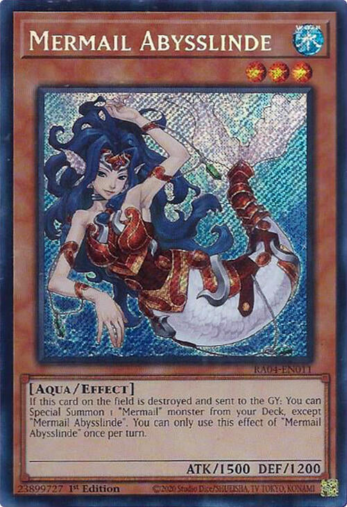 Mermail Abysslinde [RA04-EN011] Secret Rare | Deep Dive Games St. Marys