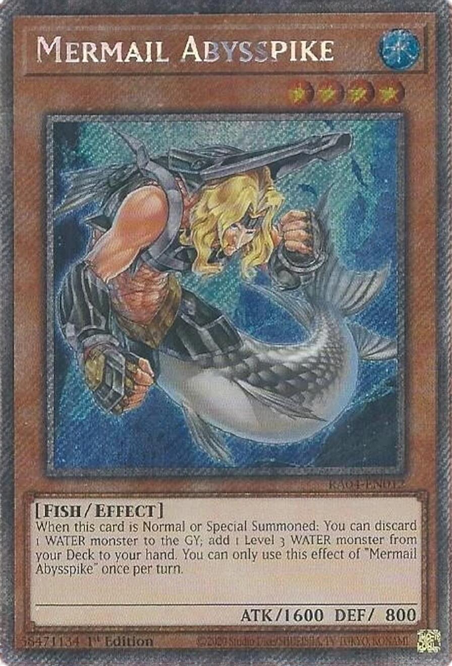 Mermail Abysspike [RA04-EN012] Platinum Secret Rare | Deep Dive Games St. Marys
