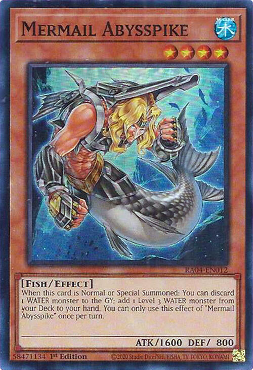 Mermail Abysspike [RA04-EN012] Super Rare | Deep Dive Games St. Marys