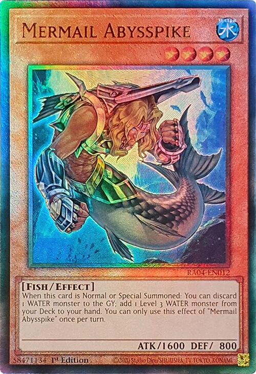 Mermail Abysspike [RA04-EN012] Prismatic Ultimate Rare | Deep Dive Games St. Marys