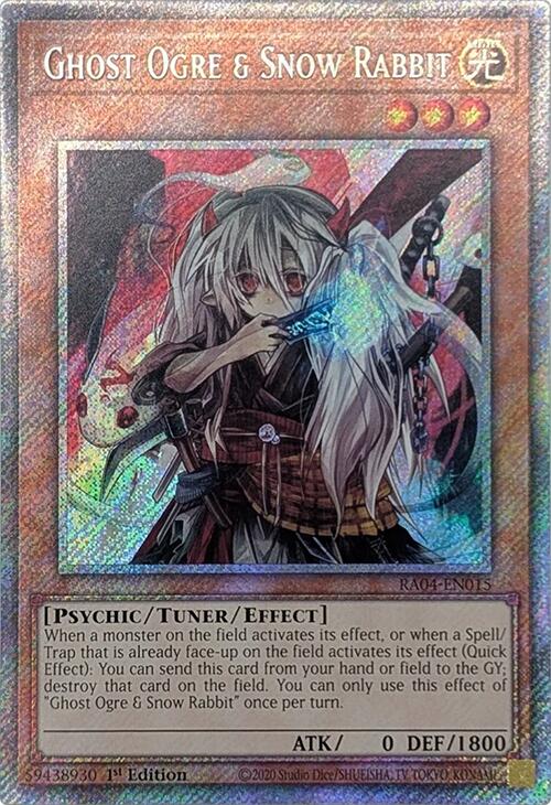 Ghost Ogre & Snow Rabbit [RA04-EN015] Platinum Secret Rare | Deep Dive Games St. Marys