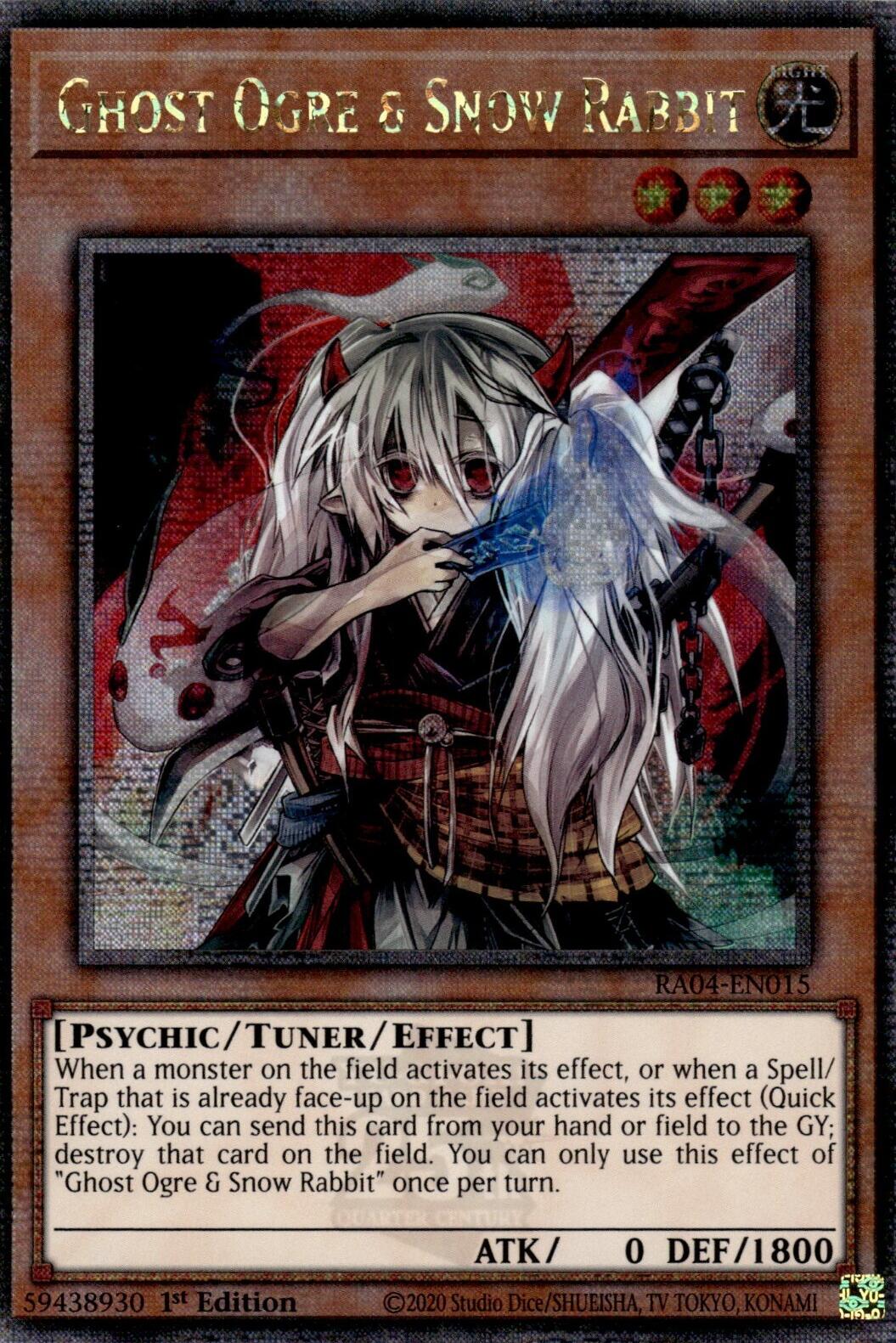 Ghost Ogre & Snow Rabbit [RA04-EN015] Quarter Century Secret Rare | Deep Dive Games St. Marys